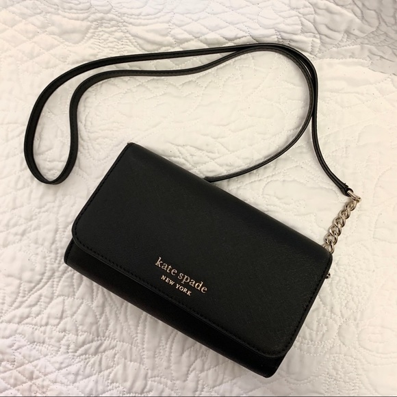 kate spade Handbags - NWT Kate Spade Small Flap Crossbody Bag Black